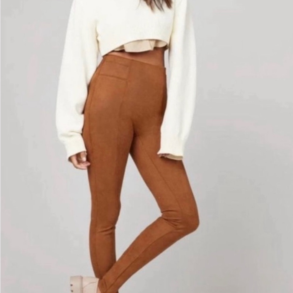 SPANX Tan High-Waisted Leggings